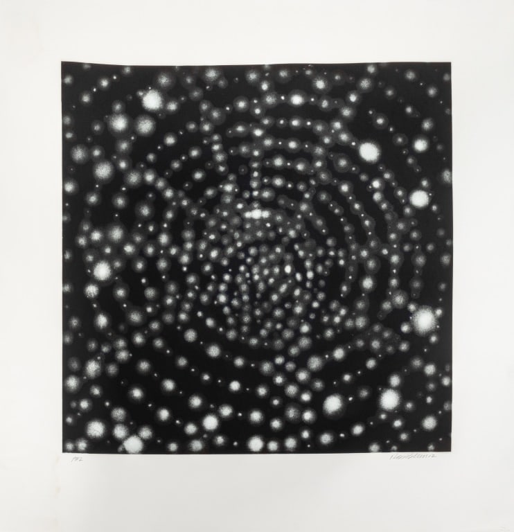 Ross Bleckner "Pathway L" Etching & Aquatint, 2002: Ross Bleckner (American, b. 1949), "Pathway L", Etching and Aquatint in Colors on Paper, 2002, marked "AP2" lower left, signed in pencil and dated lower right, unframed. Image: 26.75" H x 26.5" W; she