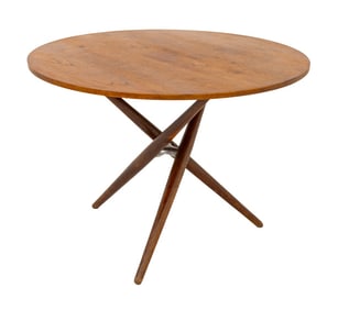 Jurg Bally Walnut & Beech "S.T." Adjustable Table