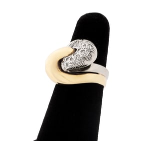 14K Yellow & White Gold Diamond Ring