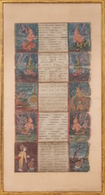 Thai Illuminated Manuscript Leaves, 19th C.