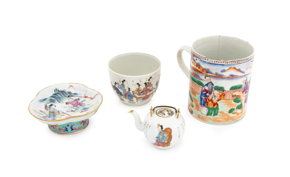 Chinese Famille Rose Porcelain Tableware, 4 Pcs. (1 of 17)