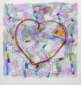 Domenick Capobianco Abstract Heart Mixed Media