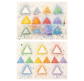 Elfi Schuselka "20 Triangles", Etc. Mixed Media, 2