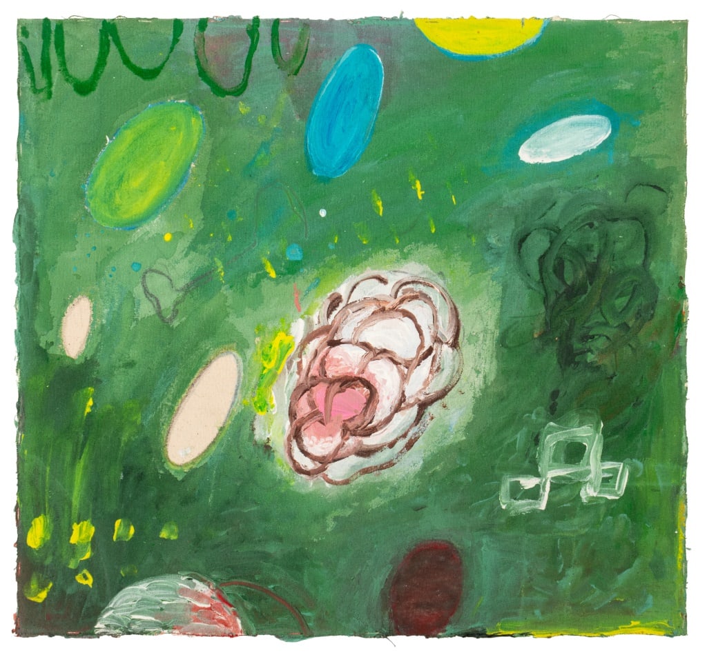 Elfi Schuselka Abstraction in Green Oil on Canvas (1 of 4)