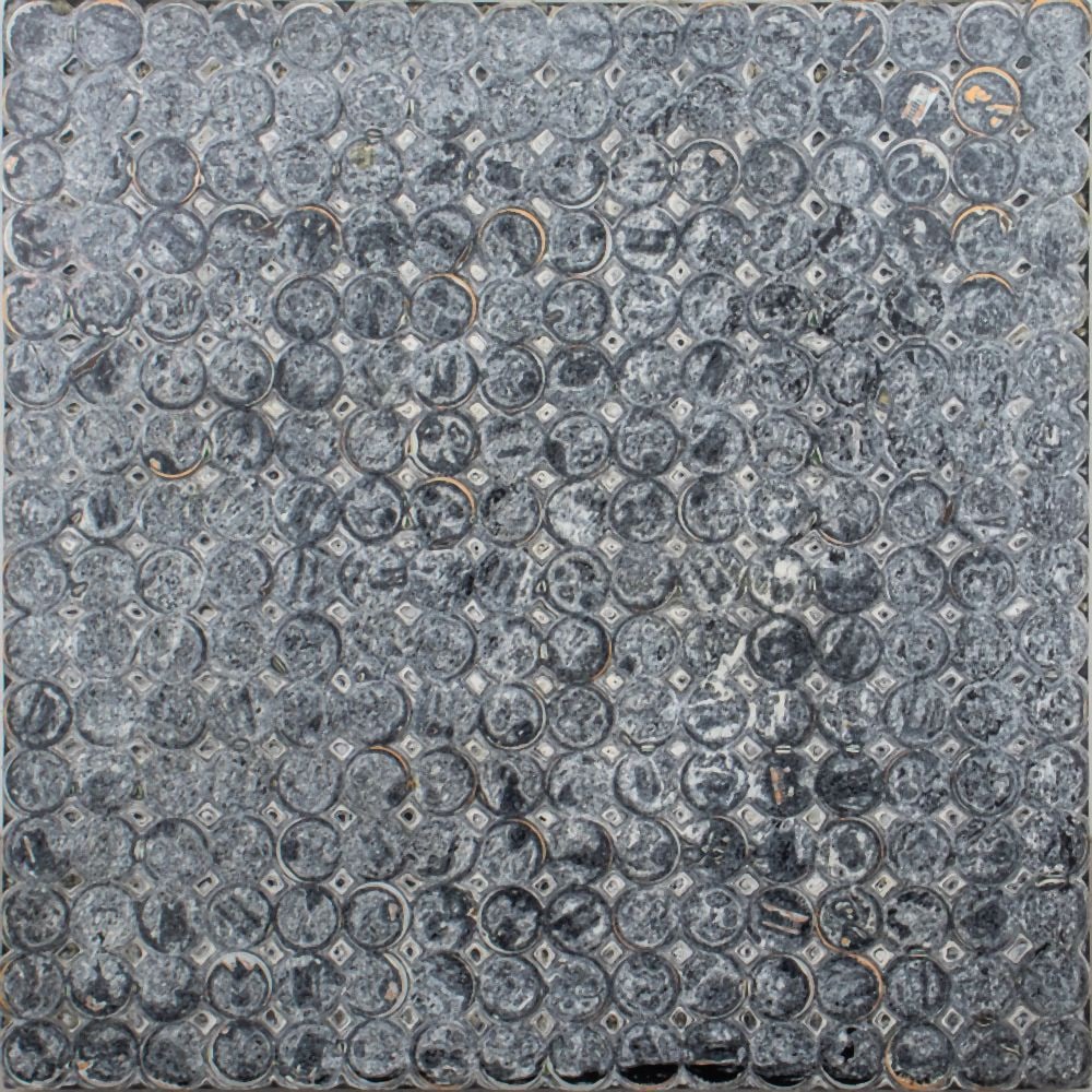 Gavin Zeigler "Out of Sight" Mixed Media, 2007: Gavin Zeigler (American, b. 1962), "Out of Sight", Mixed Media on Wood Panel, 2007, acrylic and pennies, signed, titled, and dated on reverse, unframed. 12" H x 12" W x 1.5" D. Provenance: Midtown Gal