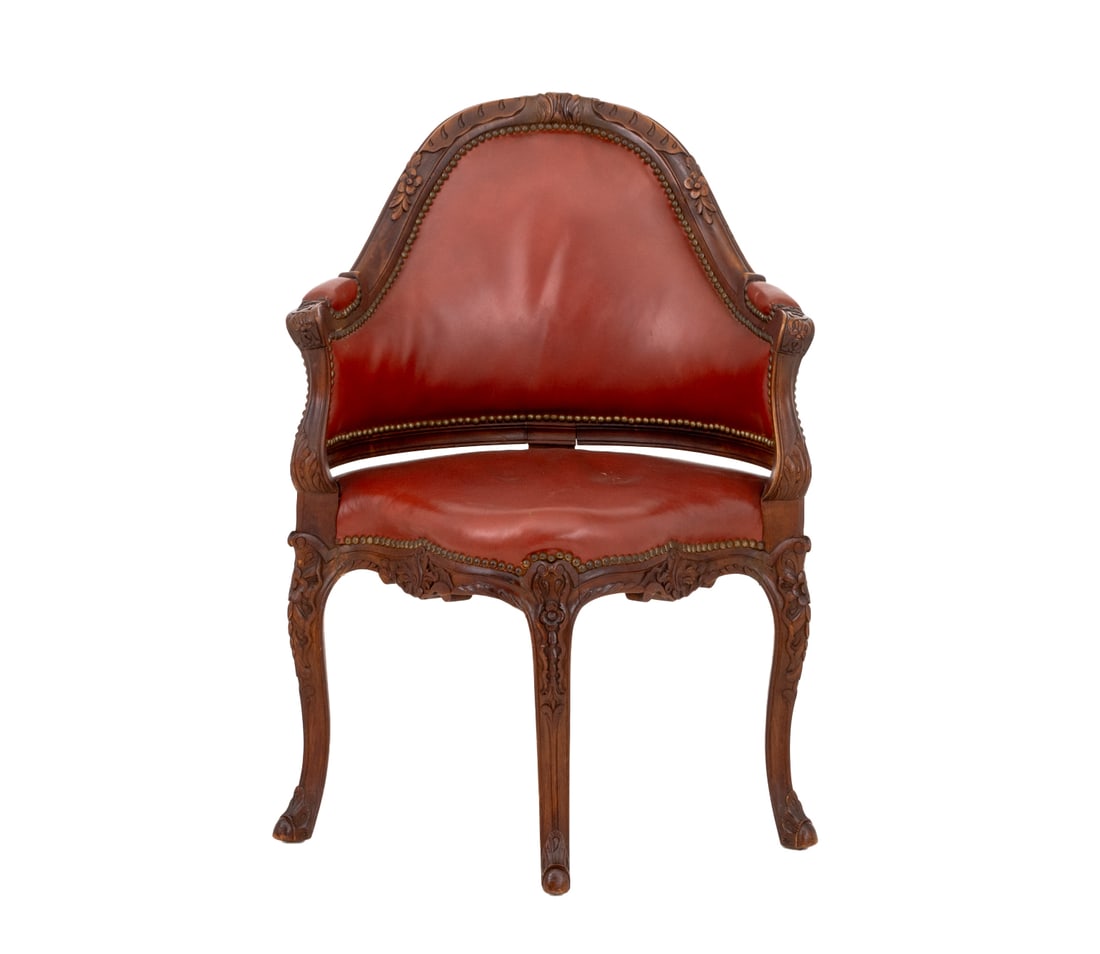 Louis XV Style Walnut Corner Chair (1 of 8)