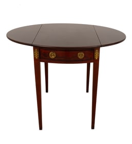 Baker Federal Style Inlaid Mahogany Pembroke Table