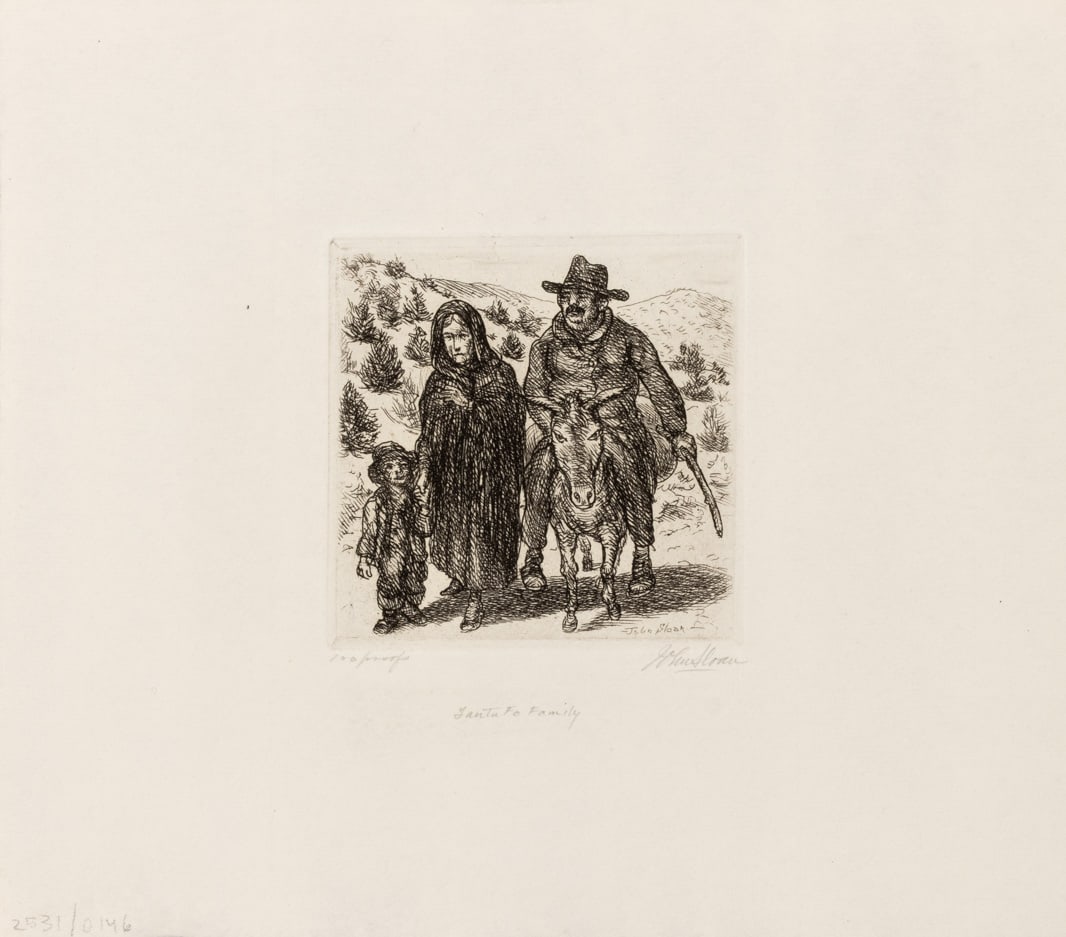 John Sloan "Sante Fe Family" Etching, 1937 (1 of 8)