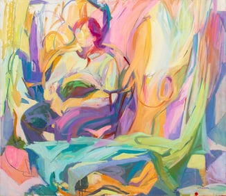 Suzi Evalenko "Mimi" Figural Composition Oil, 1977