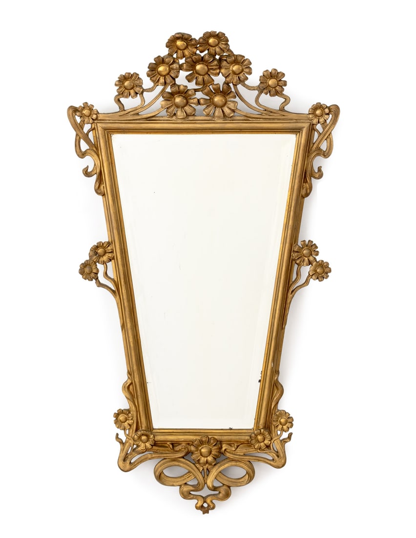 Louis XV Style Giltwood Framed Beveled Mirror (1 of 5)