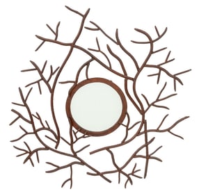 Herve Van Der Straeten Style Iron Branch Mirror