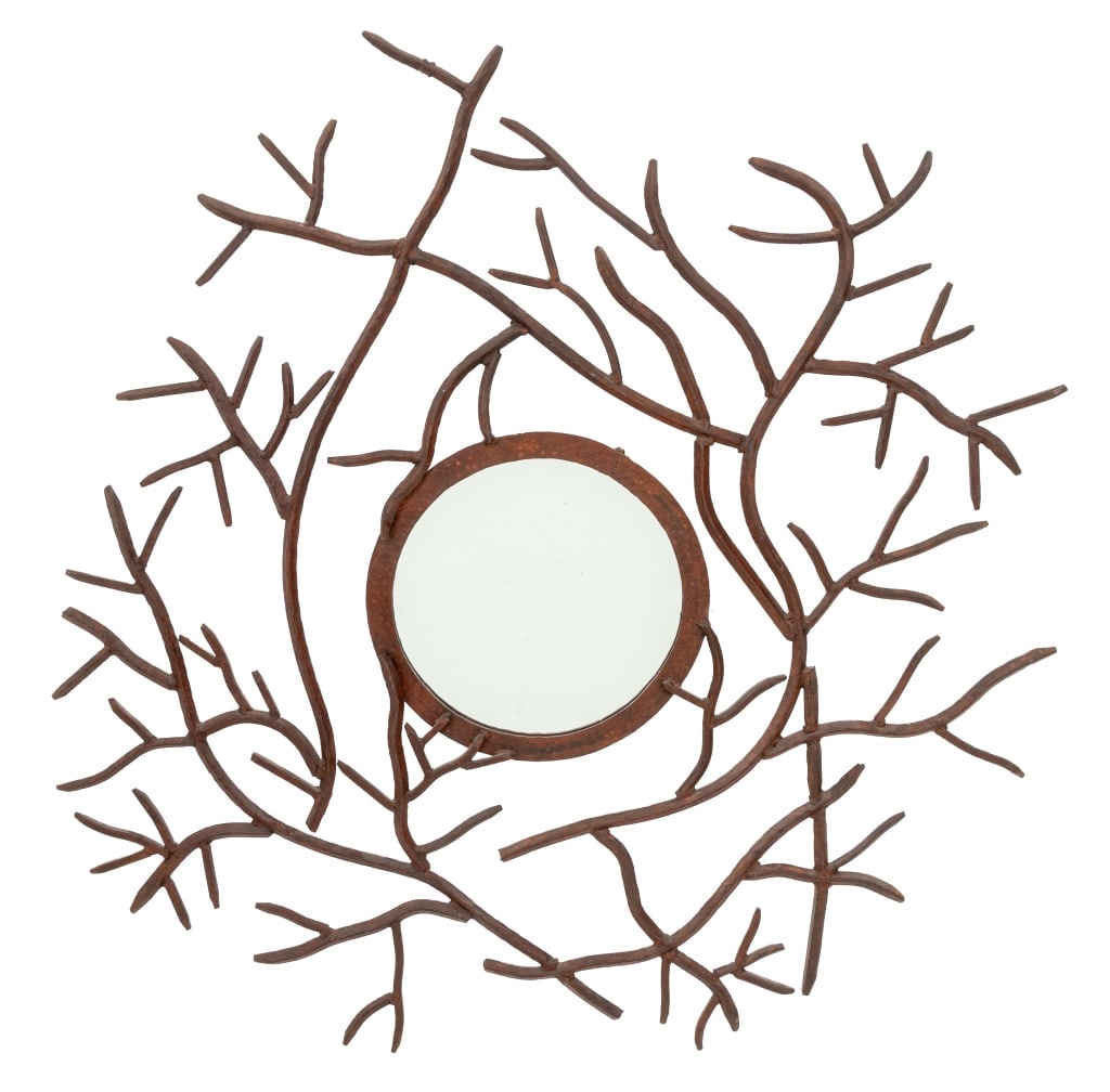 Herve Van Der Straeten Style Iron Branch Mirror (1 of 4)