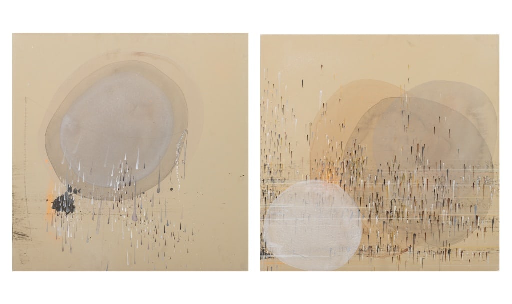 Abstract Composition Diptych Mixed Media on Board (1 of 9)