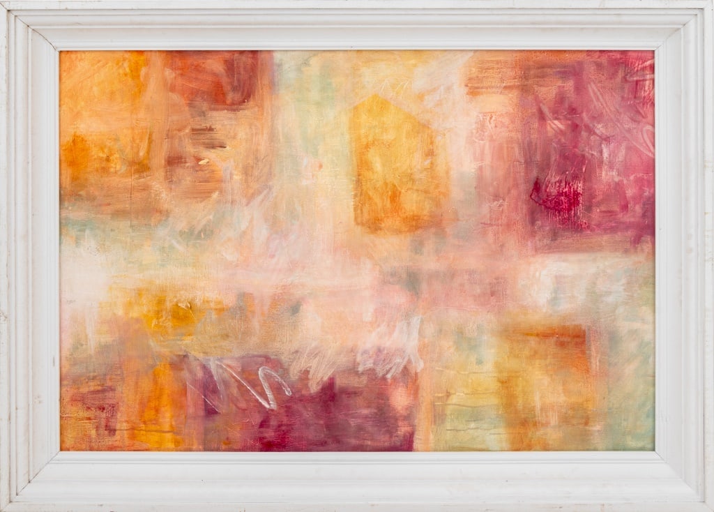 Contemporary Pink Abstraction Oil on Canvas (1 of 5)