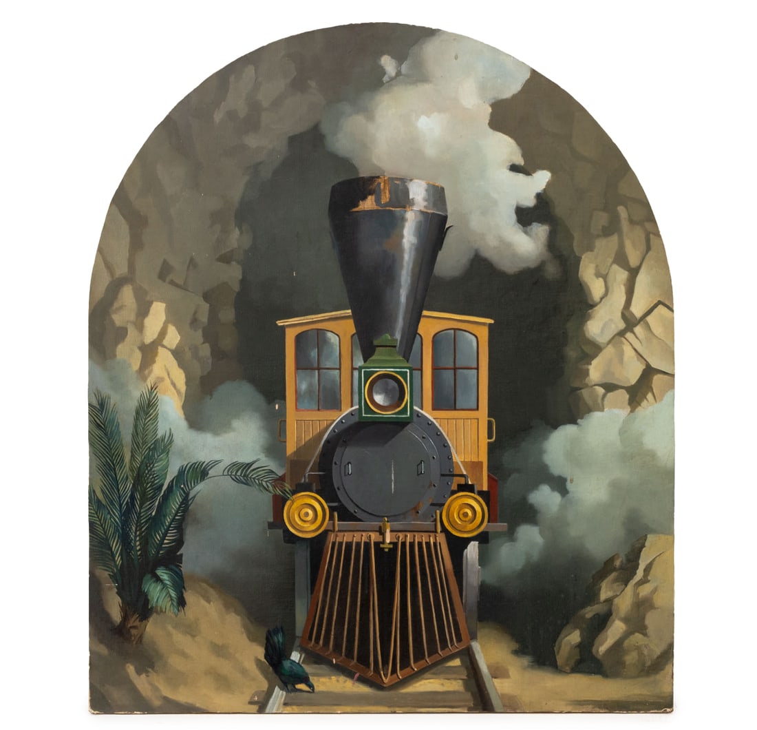 Steam Locomotive Train Oil on Masonite (1 of 7)