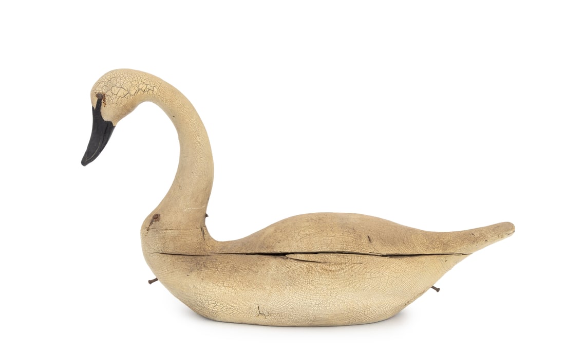 Thomas Langan Carved Wood Swan Decoy (1 of 9)