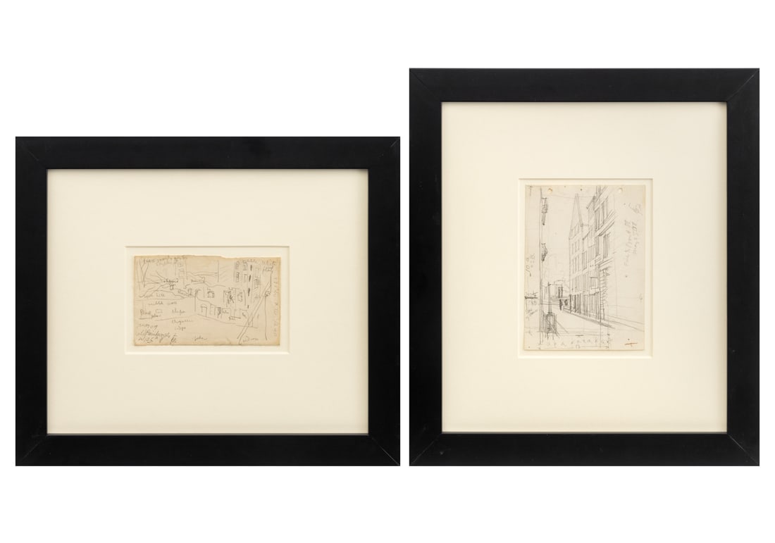 Oscar F. Bluemner NYC Cityscape Scenes Graphite, 2 (1 of 14)