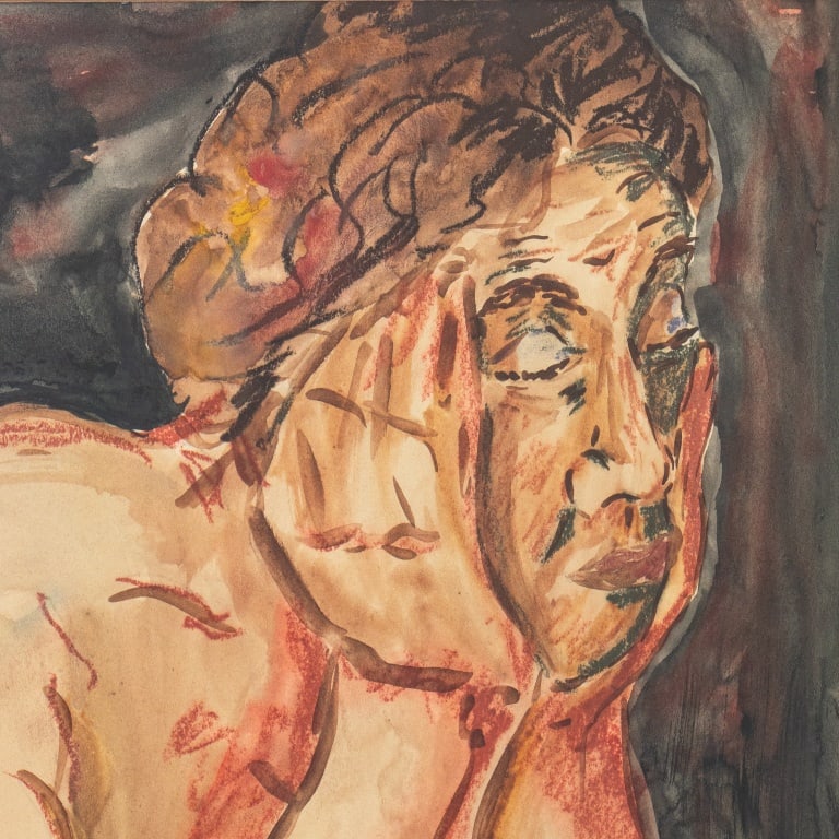 Charles Blum Portrait of a Man Mix Media on Paper - 3