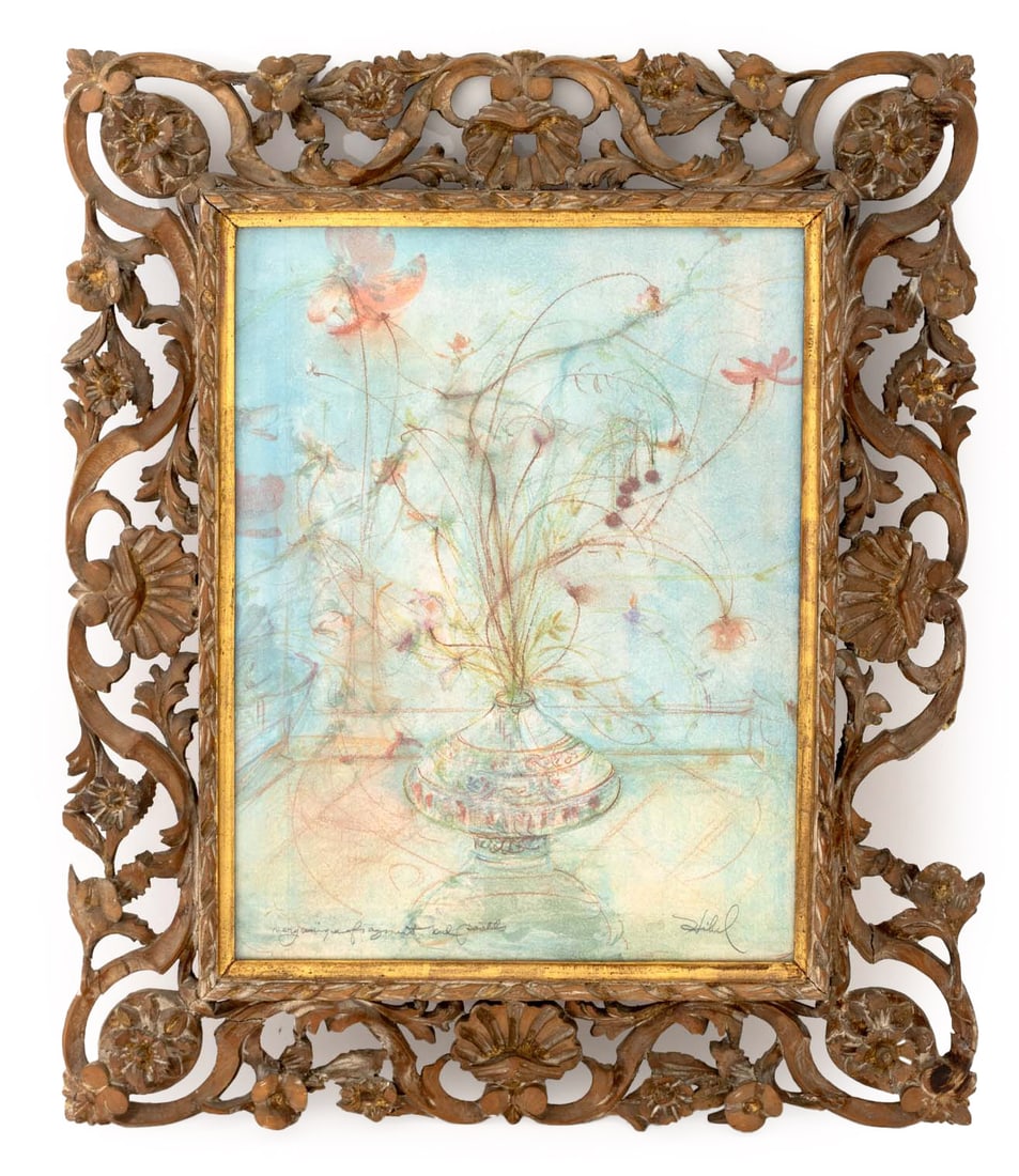 Edna Hibel Floral Still Life Pastel (1 of 7)