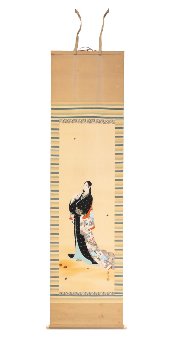 Japanese Beauty in Autumn Scroll Painting (1 of 9)