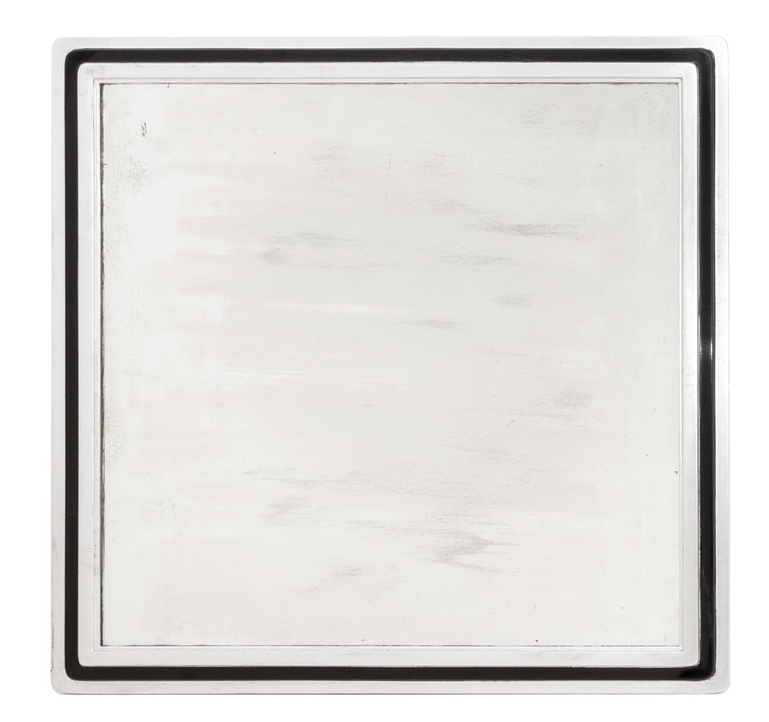 Art Deco Silvered & Ebonized Wood Mirror (1 of 4)