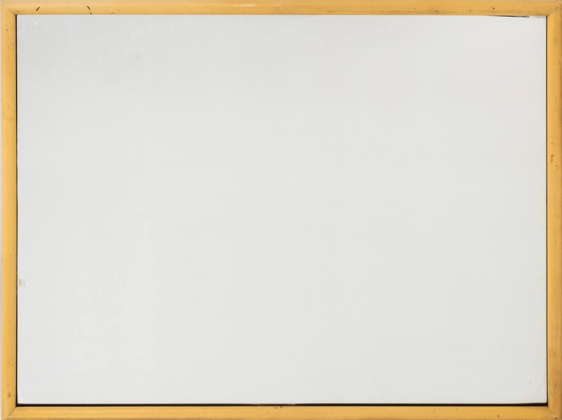 Mid-Century Modern Yellow Painted Wood Mirror (1 of 4)