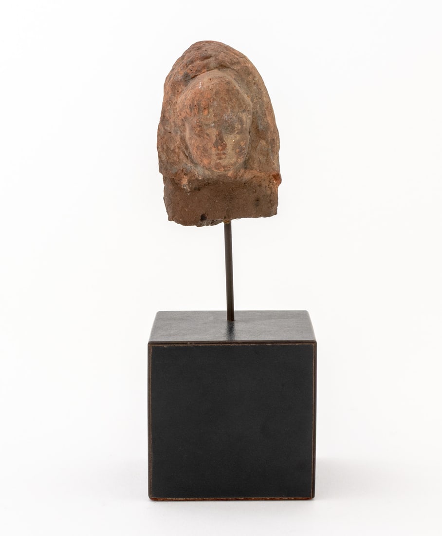 Asian Terracotta Buddha Head Sculpture Fragment (1 of 6)