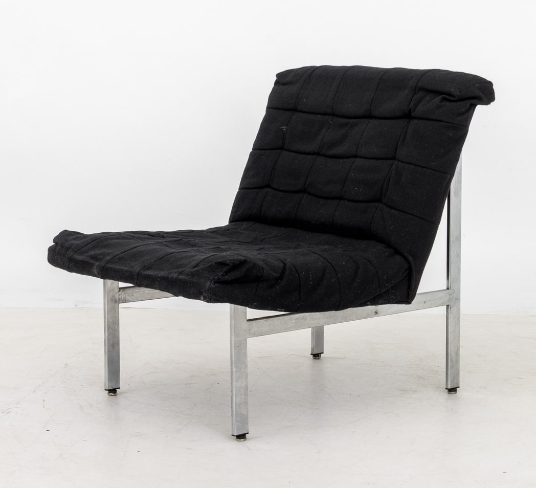 Italian Modern Chrome Lounge Chairs, Pair - 5