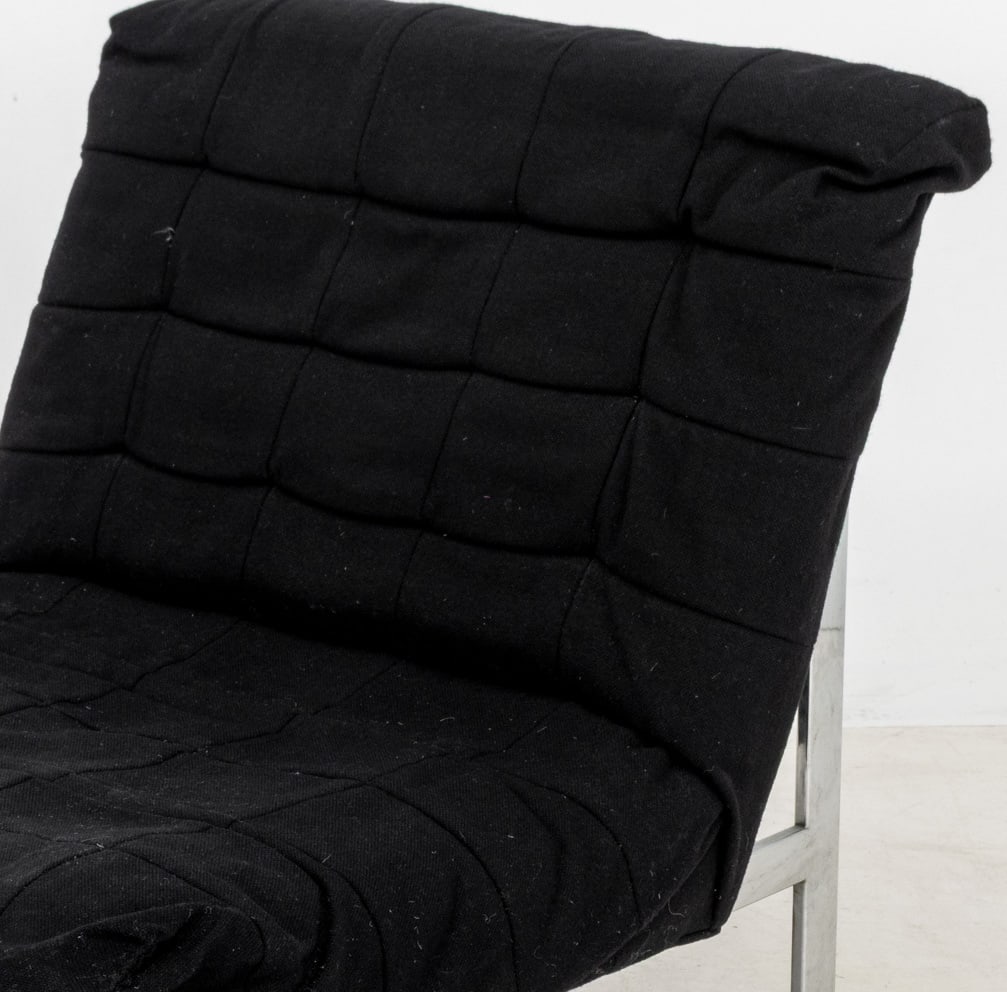 Italian Modern Chrome Lounge Chairs, Pair - 6