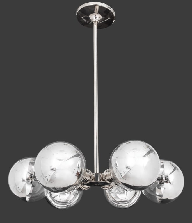 Bauhaus Style Atomic Age Satellite Chandelier (1 of 5)
