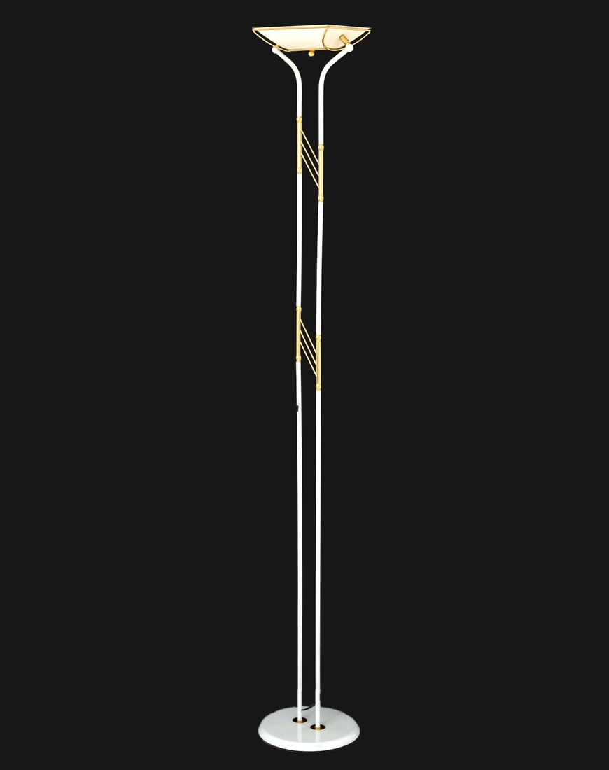 Relux White Patinated & Gilt Metal Floor Lamp (1 of 7)
