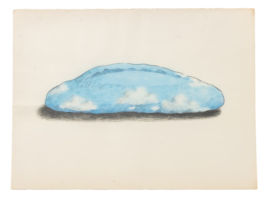 Elfi Schuselka Loaf of Sky Mixed Media on Paper: Elfi Schuselka (Austrian, b. 1940), Loaf of Sky, Mixed Media on BFK Rives Paper, signed in pencil and artist studio stamp verso, unframed. 22.5" H x 30" W. Provenance: From the collection of the artis