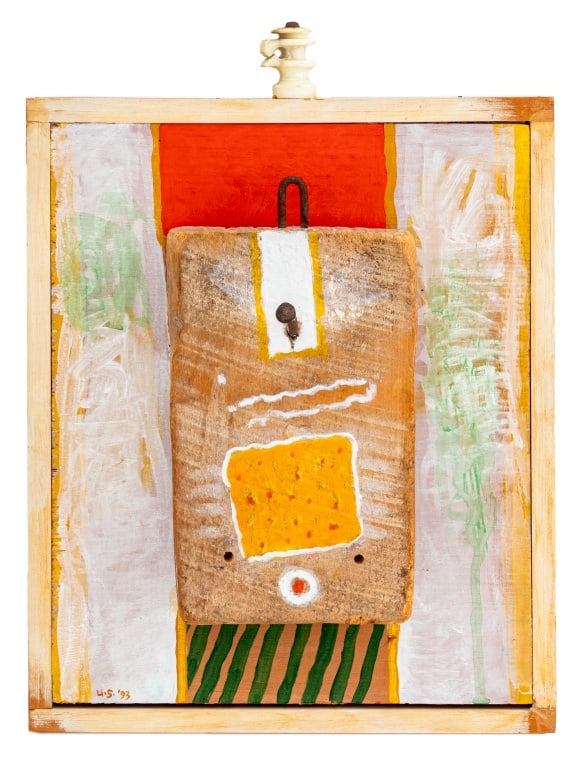 Uri Shulevitz Wood and Paint Collage Sculpture (1 of 6)