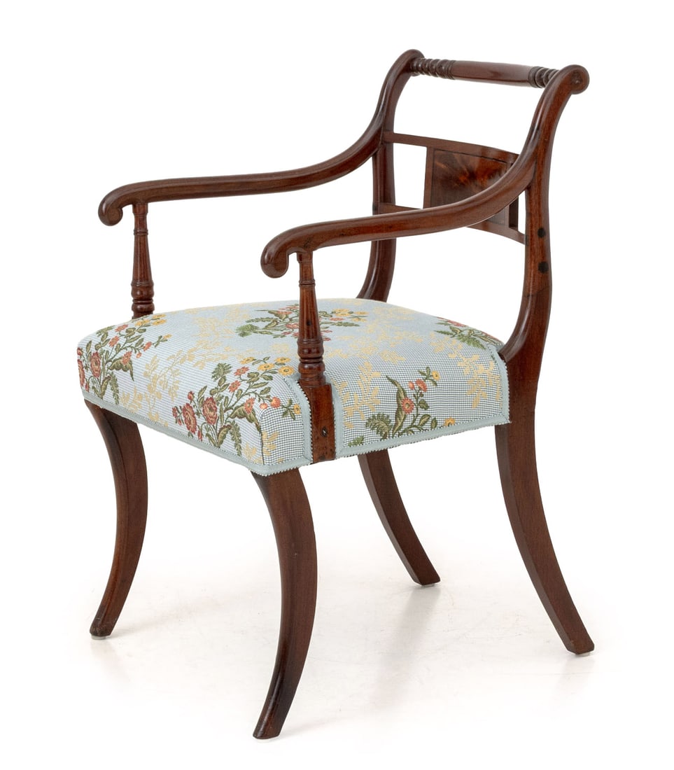 Regency Style Mahogany Armchair (1 of 6)