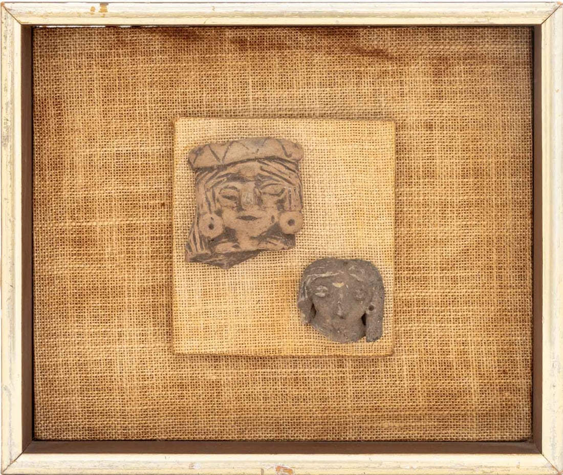 Pre-Columbian Framed Terracotta Heads (1 of 5)
