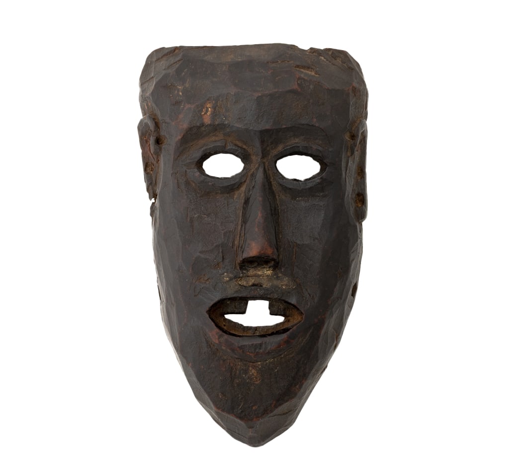 Nepalese Carved Wood Mask, 19th C. (1 of 6)