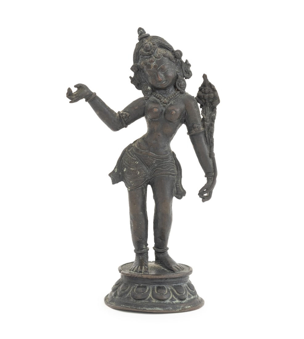 Indian Standing Goddess Patinated Bronze Sculpture (1 of 8)