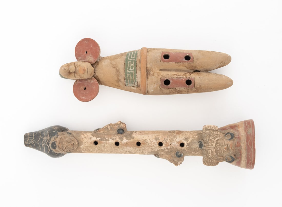Pre-Columbian Style Ceramic Flutes, 2 (1 of 9)