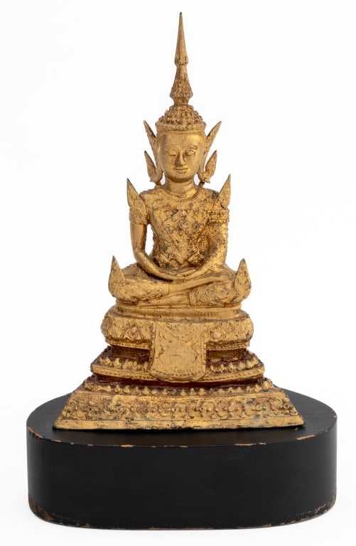 Thai Rattanokosin Buddha Gilt Bronze Sculpture (1 of 7)