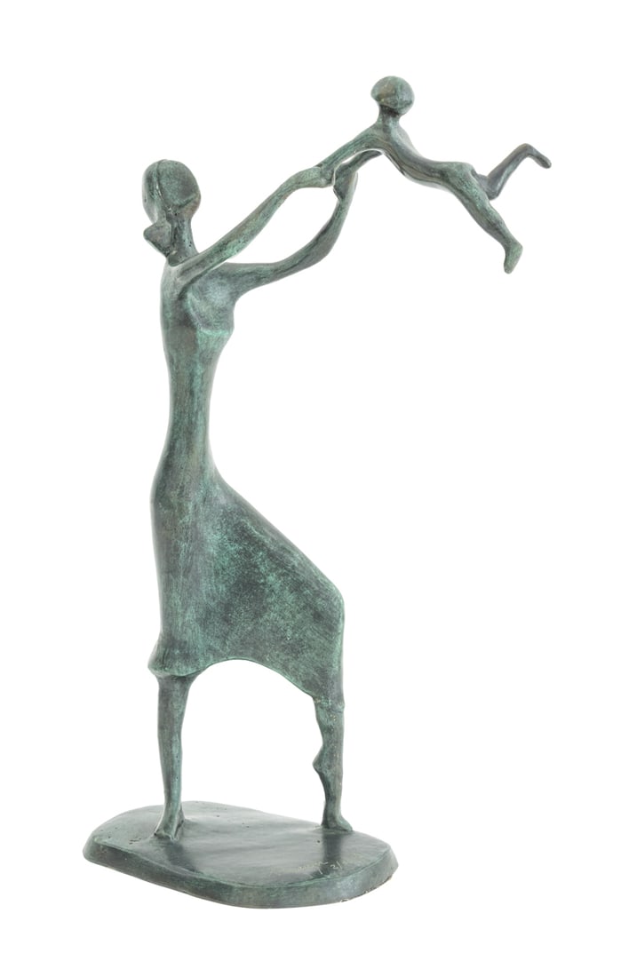 Jose Almanzor Mother & Child Patinated Bronze (1 of 9)