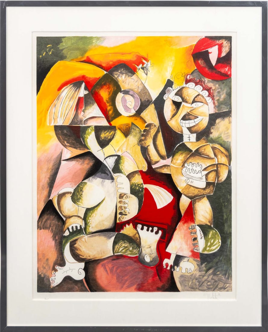 Alexandra Nechita "Forever Happy" Lithograph, 1998: Alexandra Nechita (American/Romanian, b. 1985), "Forever Happy", Lithograph in Colors, 1998, signed in pencil and dated lower right, inscribed artist proof edition "A.P.", numbered edition "11/50",