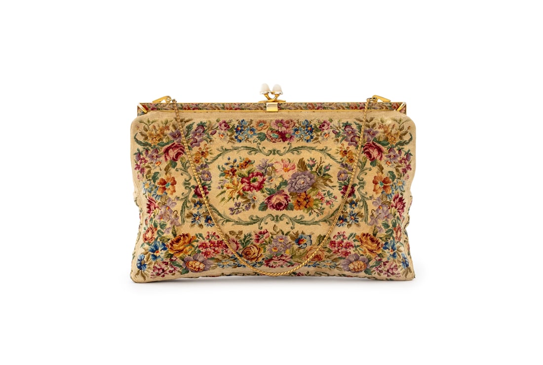 Petit Point Floral Needlepoint Handbag (1 of 9)