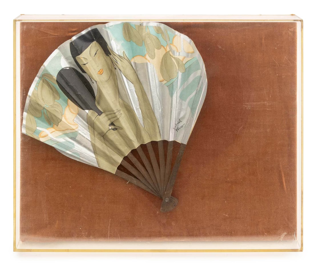 Gabriel Marc Ferro Art Deco Hand-Painted Fan (1 of 5)