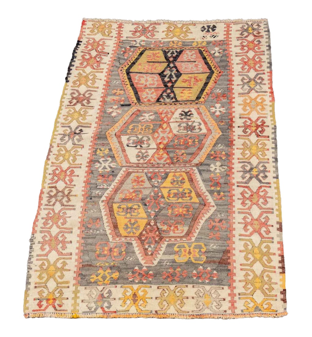 Turkish Kilim Flatweave Rug, 4' 4" x 2' 9" (1 of 5)