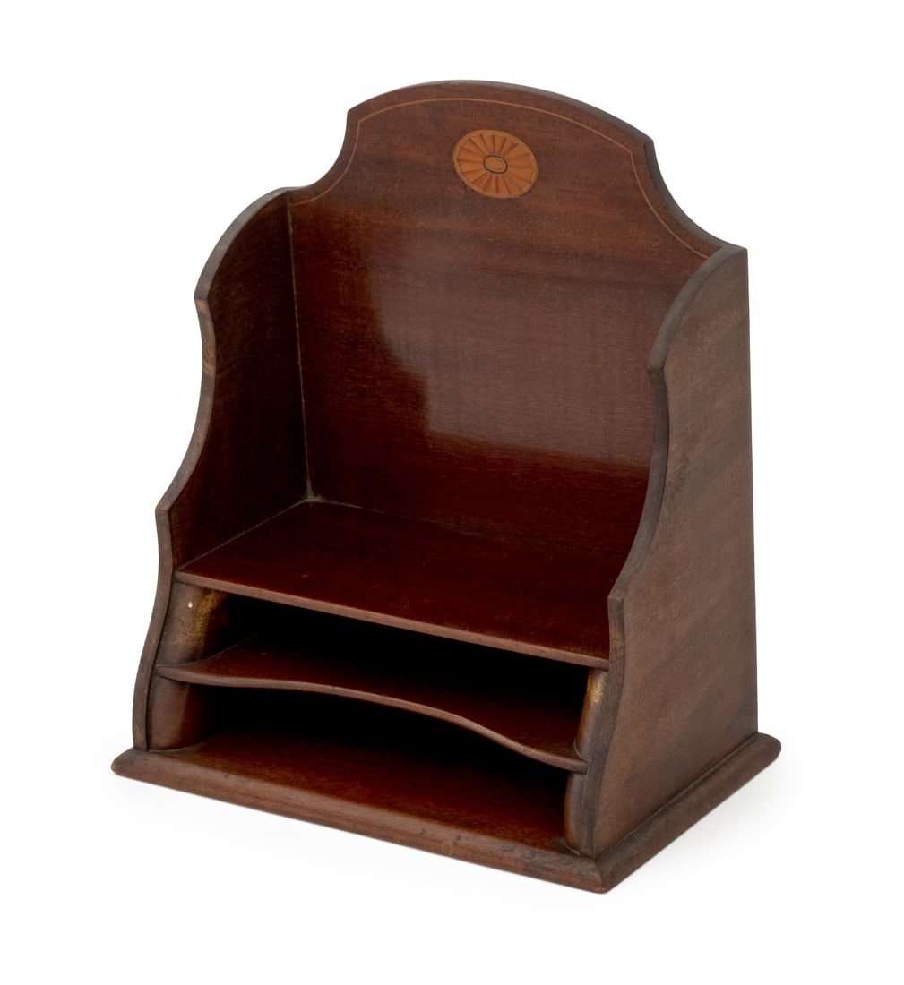 Asprey Satinwood Inlaid Mahogany Letter Rack (1 of 6)