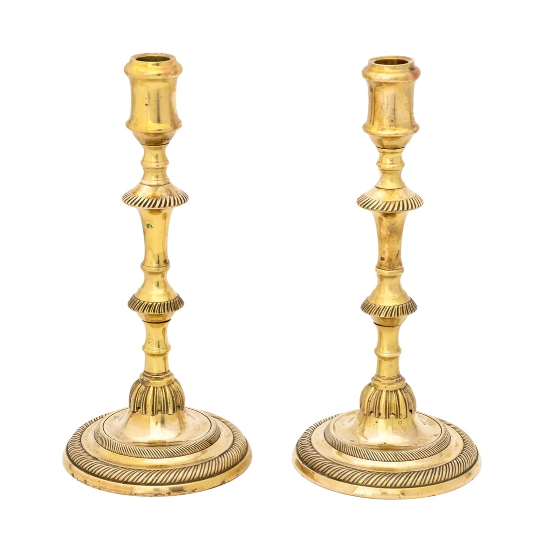 Gilt Bronze Candlesticks, Pair (1 of 5)