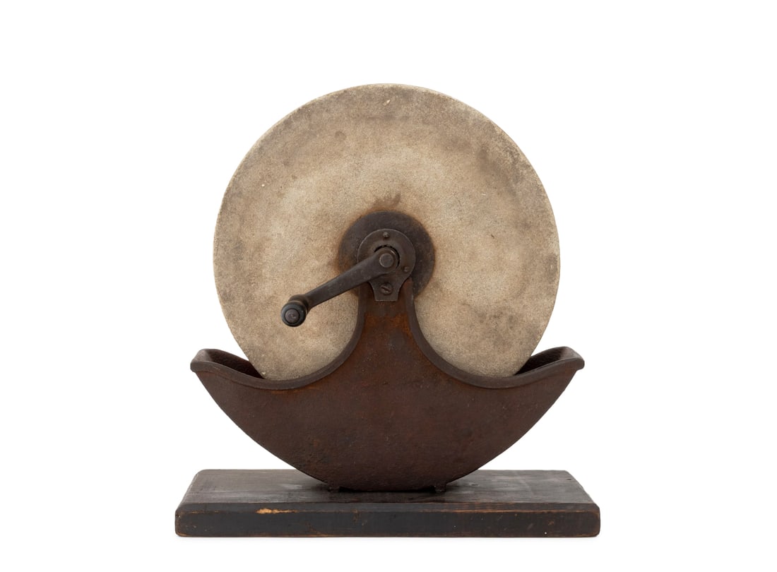 Hand-Cranked Sharpening Stone Wheel, 19th C (1 of 8)
