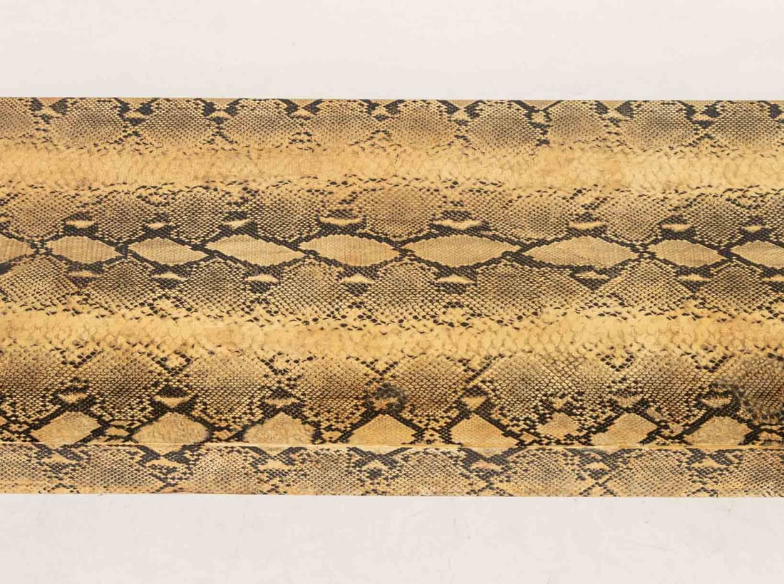 Karl Springer Faux Python Snakeskin Console Table - 5