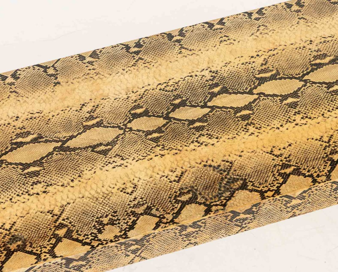 Karl Springer Faux Python Snakeskin Console Table - 6