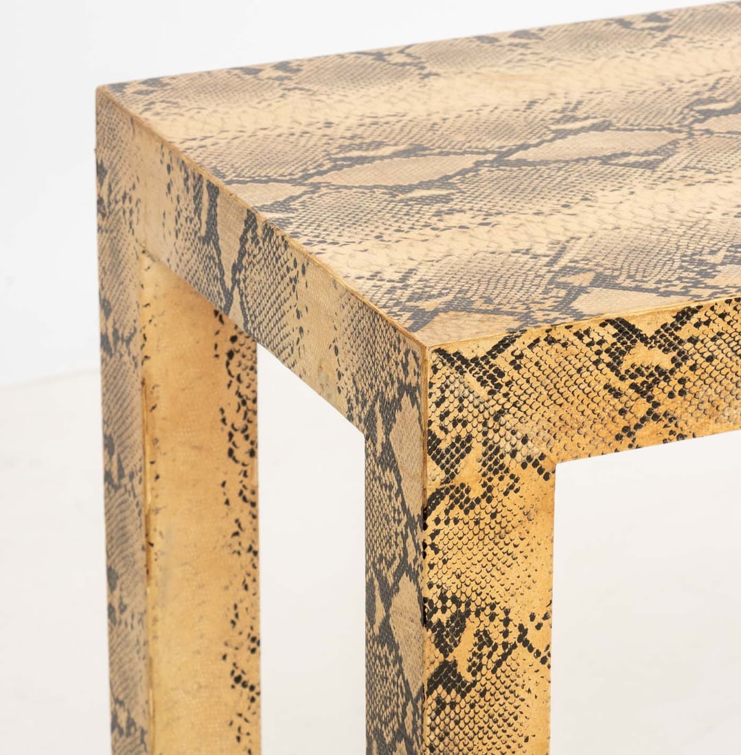 Karl Springer Faux Python Snakeskin Console Table - 7